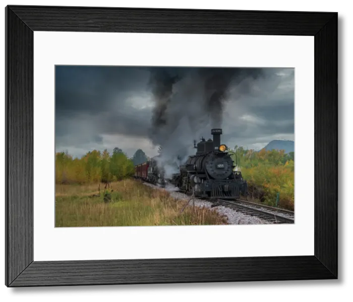 Framed Print : USA, Rocky Mountains, New Mexico, Chama, Cumbres and Toltec Scenic Railroad