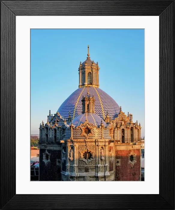 Framed Print : Capilla del Pocito at sunset, Villa de Guadalupe, Mexico City, Mexico