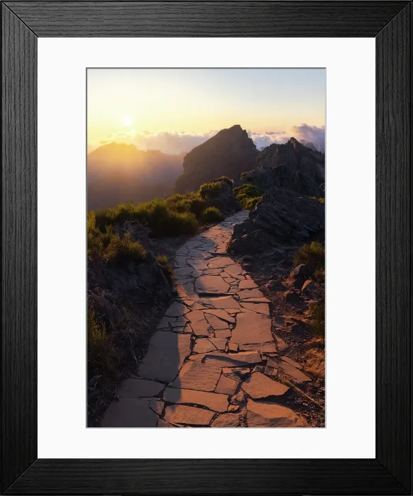 Framed Print : Peaks of Pico do Arieiro at sunset, Funchal, Madeira, Portugal Framed Print : Peaks of Pico do Arieiro at sunset, Funchal, Madeira, Portugal