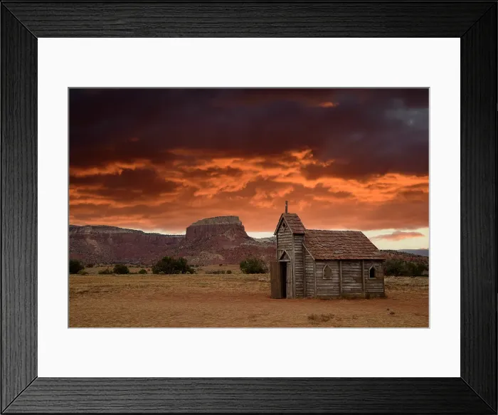 Framed Print : USA, Southwest, New Mexico, Abiquiu, Ghost Ranch, Chapel