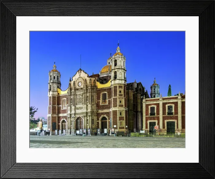 Framed Print : Old Basilica of Guadalupe at dusk, Plaza de las Americas, Villa de Guadalupe, Mexico City, Mexico Framed Print : Old Basilica of Guadalupe at dusk, Plaza de las Americas, Villa de Guadalupe, Mexico City, Mexico