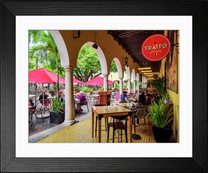Framed Print : La Tratto Restaurant at the Santa Lucia Park, Merida, Yucatan State, Mexico Framed Print : La Tratto Restaurant at the Santa Lucia Park, Merida, Yucatan State, Mexico