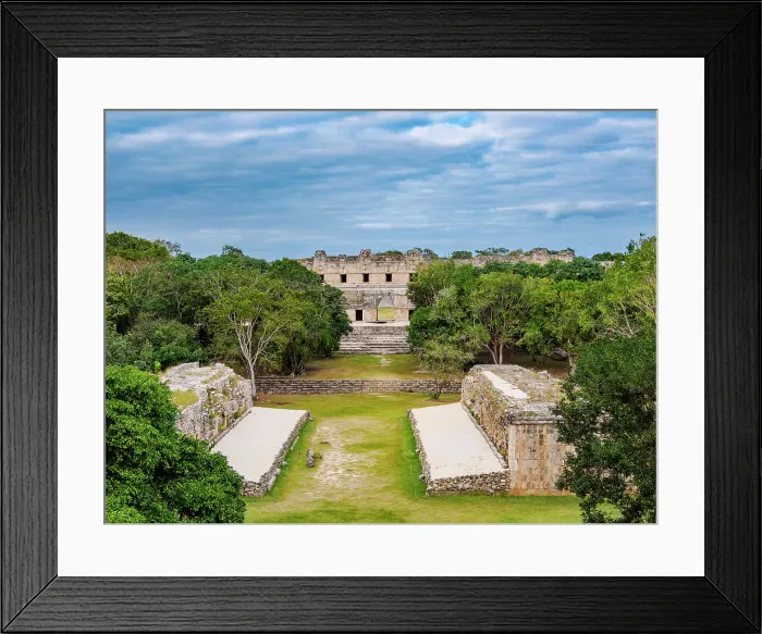 Framed Print : Ballcourt and Quadrangle of the Nuns, elevated view, Uxmal, Yucatan State, Mexico Framed Print : Ballcourt and Quadrangle of the Nuns, elevated view, Uxmal, Yucatan State, Mexico
