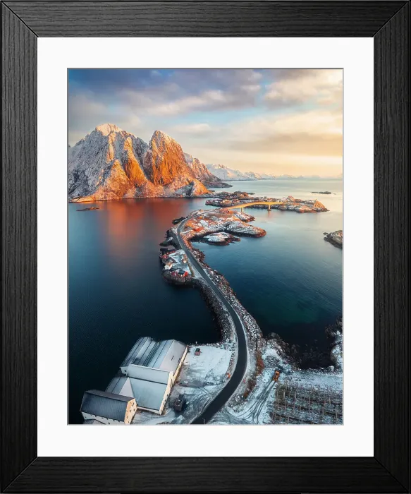 Framed Print : Sakrisoy and Hamnoy at sunrise with Feshelltinden in the background, Hamnoy, Moskenes, Moskenesoya, Nordland, Lofoten, Norway Framed Print : Sakrisoy and Hamnoy at sunrise with Feshelltinden in the background, Hamnoy, Moskenes, Moskenesoya, Nordland, Lofoten, Norway