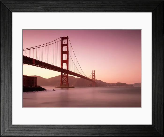 Framed Print : Golden Gate Bridge at dusk, San Francisco, California, USA Framed Print : Golden Gate Bridge at dusk, San Francisco, California, USA