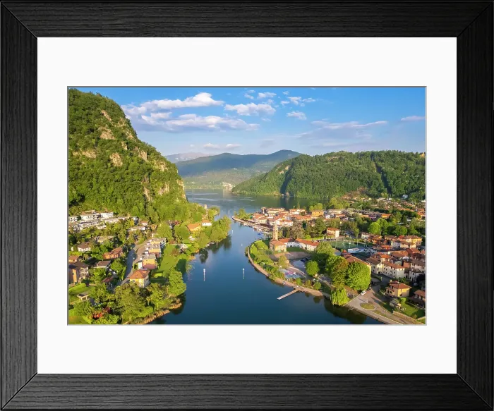 Framed Print : small italian village of Lavena. Lavena Ponte Tresa, Varese district, Lombardy, Italy Framed Print : small italian village of Lavena. Lavena Ponte Tresa, Varese district, Lombardy, Italy