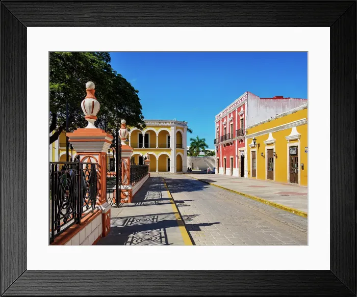 Framed Print : Architecture of the Independence Square, Campeche City, Campeche State, Mexico Framed Print : Architecture of the Independence Square, Campeche City, Campeche State, Mexico