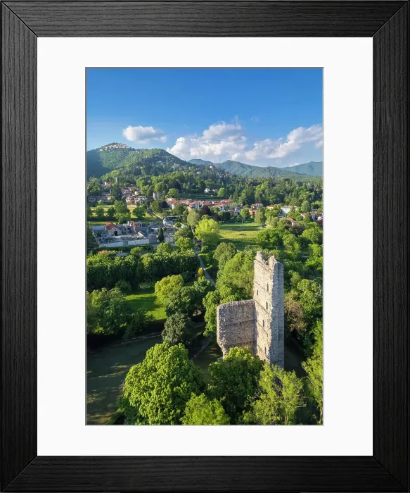 Framed Print : Torre di Velate tower and Campo dei Fiori massif in the distance. Varese, Lombardy, Italy Framed Print : Torre di Velate tower and Campo dei Fiori massif in the distance. Varese, Lombardy, Italy