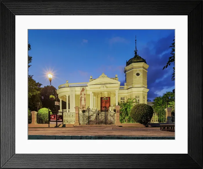 Framed Print : Casa Museo Montes Molina at dusk, Paseo de Montejo, Merida, Yucatan State, Mexico Framed Print : Casa Museo Montes Molina at dusk, Paseo de Montejo, Merida, Yucatan State, Mexico