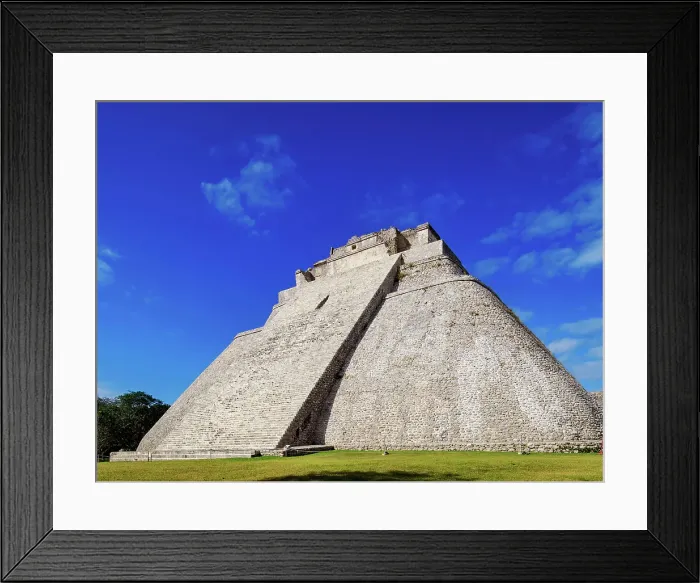 Framed Print : Pyramid of the Fortune-teller or Pyramid of the Magician, Uxmal, Yucatan State, Mexico