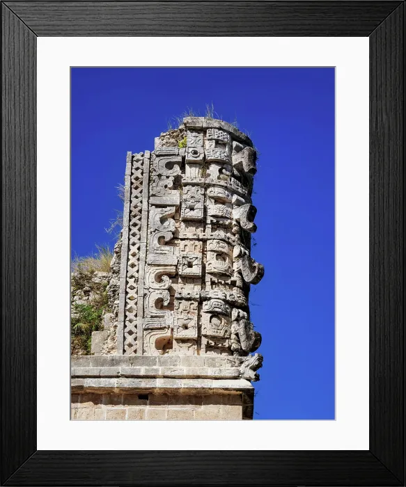 Framed Print : Quadrangle of the Nuns, detailed view, Uxmal, Yucatan State, Mexico Framed Print : Quadrangle of the Nuns, detailed view, Uxmal, Yucatan State, Mexico
