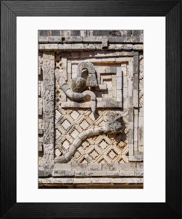 Framed Print : Quadrangle of the Nuns, detailed view, Uxmal, Yucatan State, Mexico Framed Print : Quadrangle of the Nuns, detailed view, Uxmal, Yucatan State, Mexico