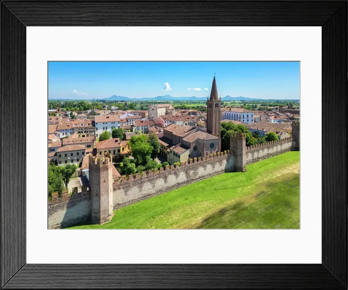 Framed Print : medieval city walls of Montagnana and the Church of San Francesco. Padova province, Veneto, Italy Framed Print : medieval city walls of Montagnana and the Church of San Francesco. Padova province, Veneto, Italy