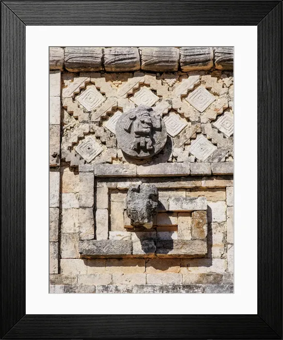 Framed Print : Quadrangle of the Nuns, detailed view, Uxmal, Yucatan State, Mexico Framed Print : Quadrangle of the Nuns, detailed view, Uxmal, Yucatan State, Mexico