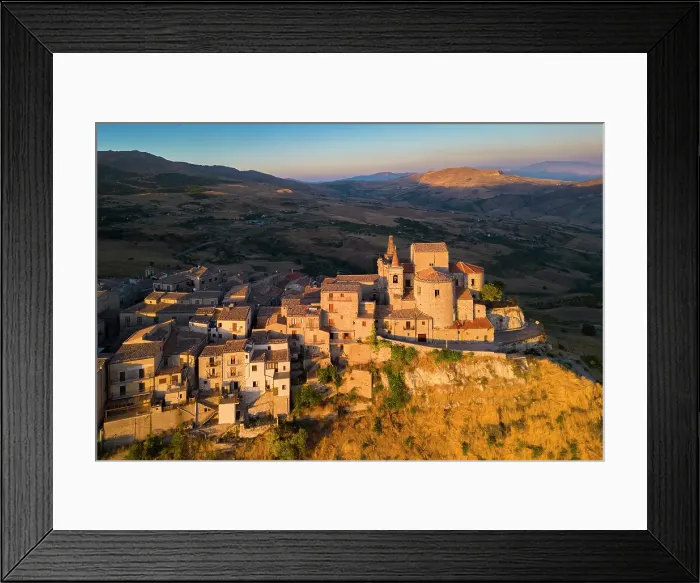 Framed Print : ancient town of Petralia Soprana, built on a cliff, Palermo district, Sicily, Italy Framed Print : ancient town of Petralia Soprana, built on a cliff, Palermo district, Sicily, Italy