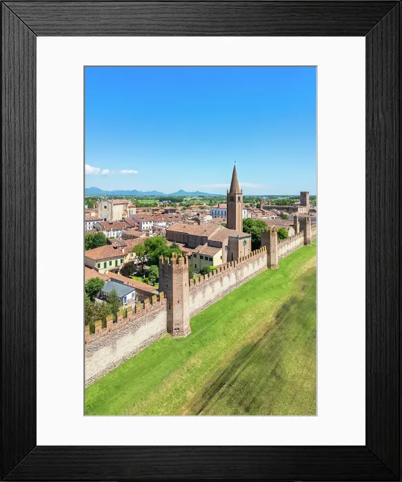 Framed Print : medieval city walls of Montagnana and the Church of San Francesco. Padova province, Veneto, Italy Framed Print : medieval city walls of Montagnana and the Church of San Francesco. Padova province, Veneto, Italy
