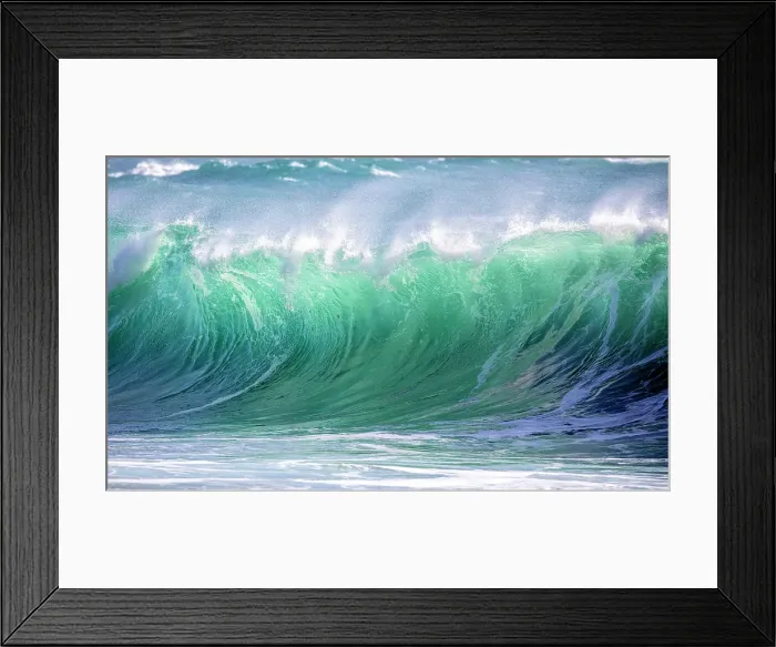 Framed Print : Breaking wave, Porthcurno Beach, Cornwall, England Framed Print : Breaking wave, Porthcurno Beach, Cornwall, England