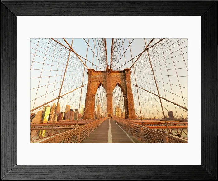 Framed Print : Brooklyn Bridge at sunrise, Brooklyn, New York City, New York, USA Framed Print : Brooklyn Bridge at sunrise, Brooklyn, New York City, New York, USA
