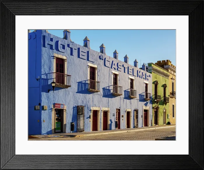 Framed Print : Hotel Castelmar, Campeche City, Campeche State, Mexico