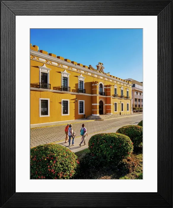 Framed Print : Campeche Municipal Building, Campeche City, Campeche State, Mexico