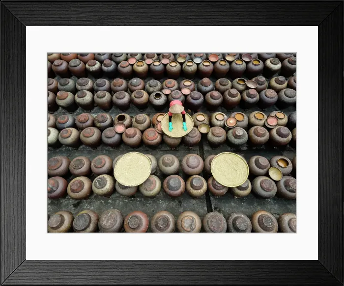 Framed Print : Terracotta urns full of soy sauce, Ban Village, near Hanoi, Vietnam Framed Print : Terracotta urns full of soy sauce, Ban Village, near Hanoi, Vietnam