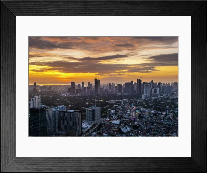 Framed Print : Makati skyline at dusk, Manila, capital of The Philippines Framed Print : Makati skyline at dusk, Manila, capital of The Philippines