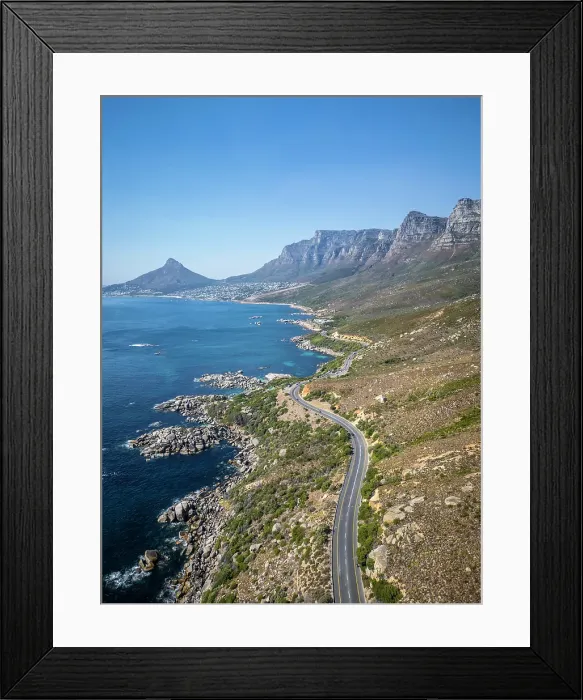 Framed Print : M6 coastal road south of Camps Bay & The Twelve Apostles, Cape Town, Western Cape, South Africa Framed Print : M6 coastal road south of Camps Bay & The Twelve Apostles, Cape Town, Western Cape, South Africa