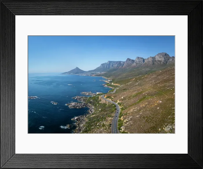 Framed Print : M6 coastal road south of Camps Bay & The Twelve Apostles, Cape Town, Western Cape, South Africa Framed Print : M6 coastal road south of Camps Bay & The Twelve Apostles, Cape Town, Western Cape, South Africa