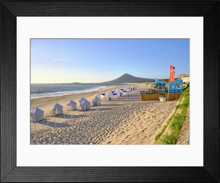 Framed Print : Moledo do Minho beach and Santa Tecla mountain in Spain, Caminha, Minho. Portugal Framed Print : Moledo do Minho beach and Santa Tecla mountain in Spain, Caminha, Minho. Portugal