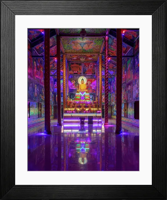 Framed Print : Colourful interior of the Xien Can Pagoda, Bac Lieu, Mekong Delta, Vietnam Framed Print : Colourful interior of the Xien Can Pagoda, Bac Lieu, Mekong Delta, Vietnam