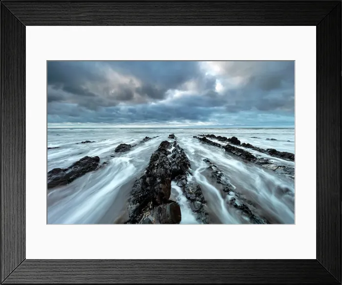 Framed Print : Rocky outcrops, Sandymouth Bay and Beach, near Bude, North Corwall, England Framed Print : Rocky outcrops, Sandymouth Bay and Beach, near Bude, North Corwall, England