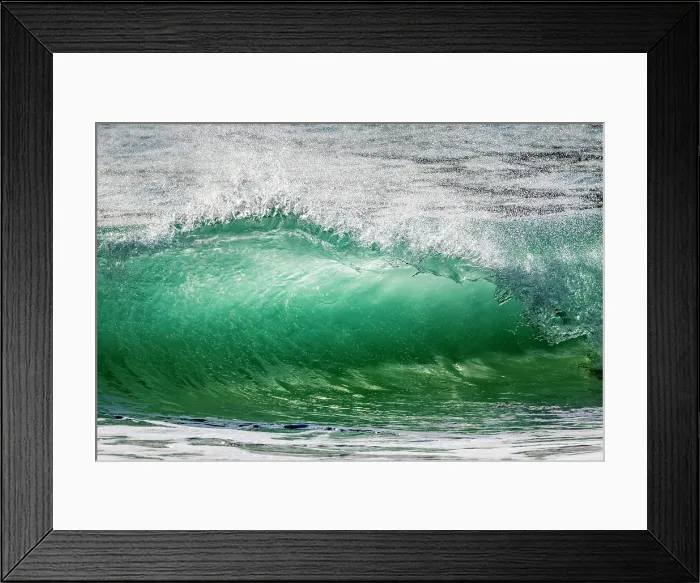 Framed Print : Breaking wave, Mounts Bay, Marazion, Cornwall, England Framed Print : Breaking wave, Mounts Bay, Marazion, Cornwall, England