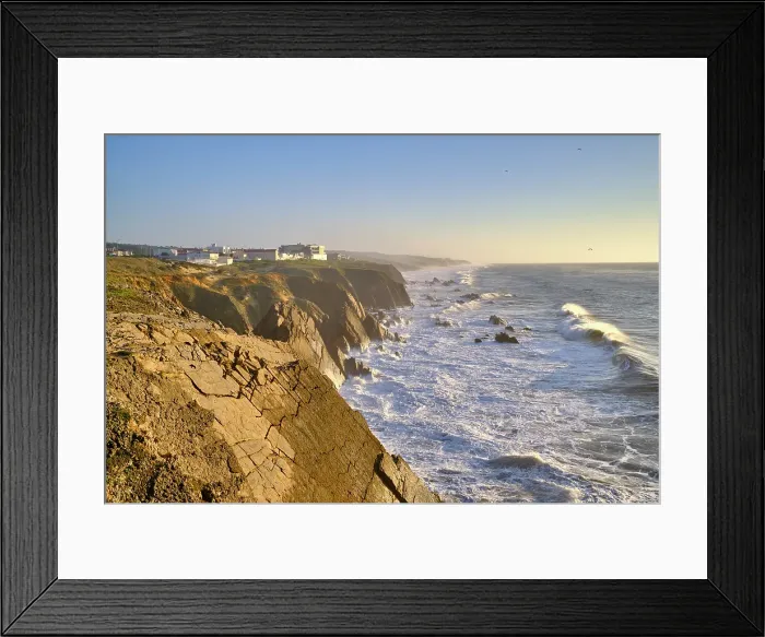 Framed Print : The rocky coast of Sao Pedro de Moel on a windy day. Marinha Grande, Leiria. Portugal Framed Print : The rocky coast of Sao Pedro de Moel on a windy day. Marinha Grande, Leiria. Portugal