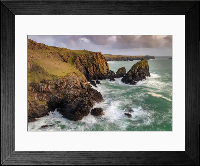 Framed Print : Rugged coastline near Kynance Cove, Lizard Peninsula, Cornwall, England Framed Print : Rugged coastline near Kynance Cove, Lizard Peninsula, Cornwall, England