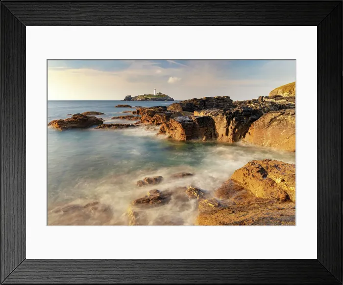 Framed Print : Godrevy Lightrhouse and Godrevy Island, near Hayle, North Cornwall, England Framed Print : Godrevy Lightrhouse and Godrevy Island, near Hayle, North Cornwall, England