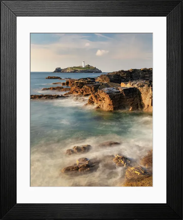 Framed Print : Godrevy Lightrhouse and Godrevy Island, near Hayle, North Cornwall, England Framed Print : Godrevy Lightrhouse and Godrevy Island, near Hayle, North Cornwall, England