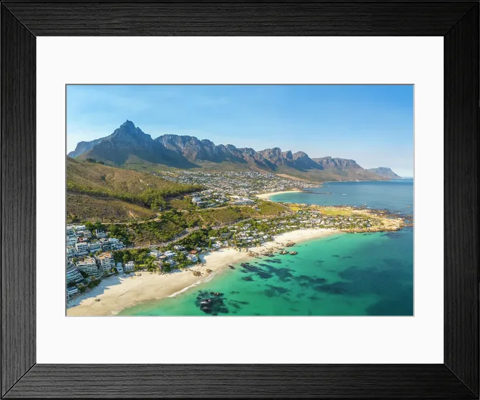 Framed Print : Clifton, Camps Bay & The Twelve Apostles, Cape Town, Western Cape, South Africa Framed Print : Clifton, Camps Bay & The Twelve Apostles, Cape Town, Western Cape, South Africa