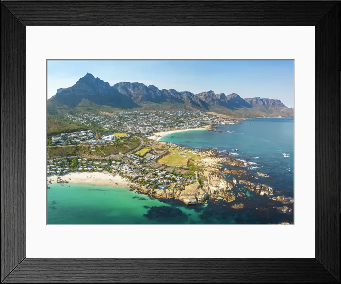 Framed Print : Clifton, Camps Bay & The Twelve Apostles, Cape Town, Western Cape, South Africa Framed Print : Clifton, Camps Bay & The Twelve Apostles, Cape Town, Western Cape, South Africa