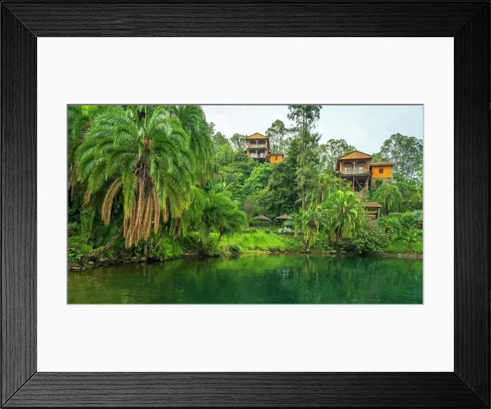Framed Print : africa, Rwanda, Kivu Lake. The Cormoran Lodge in Kibuye Framed Print : africa, Rwanda, Kivu Lake. The Cormoran Lodge in Kibuye