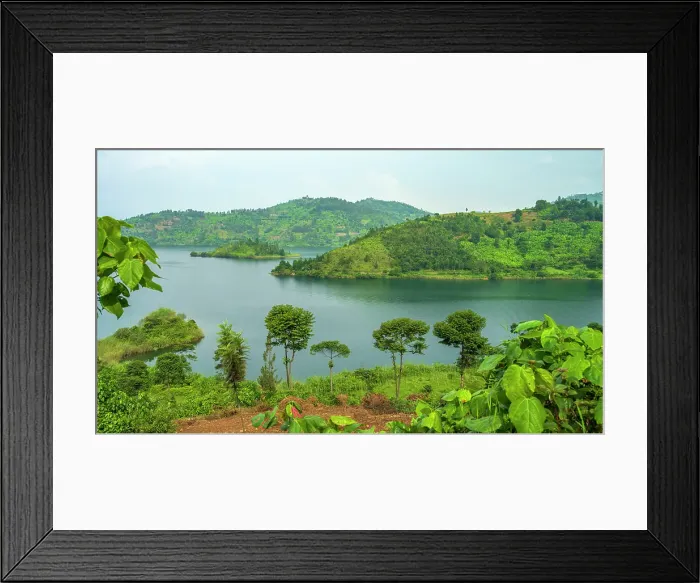 Framed Print : africa, Rwanda, Kivu Lake. View from the Congo Nile Trail toward the lake Framed Print : africa, Rwanda, Kivu Lake. View from the Congo Nile Trail toward the lake