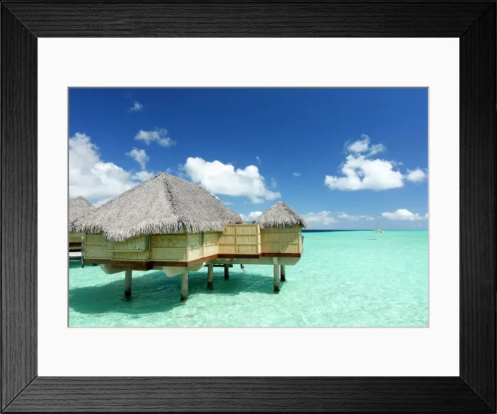 Framed Print : Stilted over-water hotel suite, Taha'a, Society Islands, Pacific Ocean, French Polynesia Framed Print : Stilted over-water hotel suite, Taha'a, Society Islands, Pacific Ocean, French Polynesia