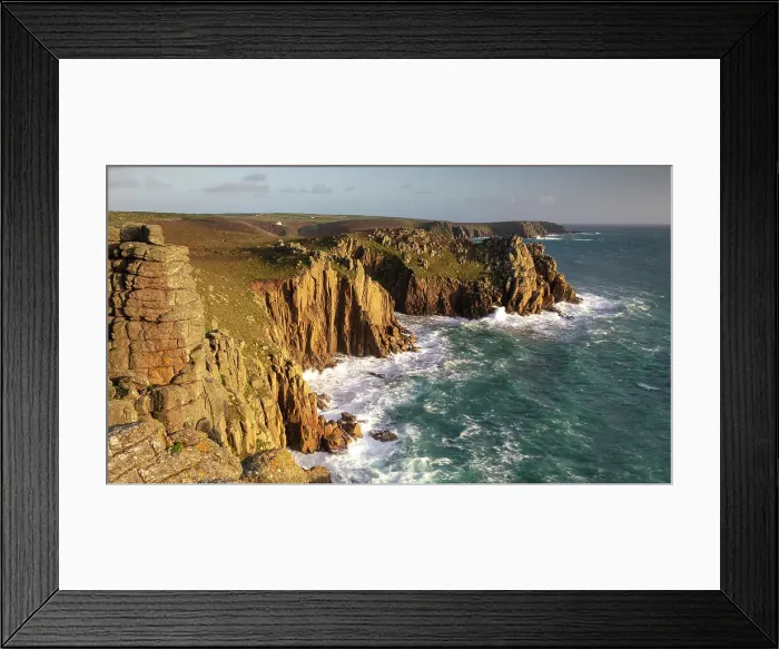 Framed Print : Pordennack Point, near Land's End, Cornwall, England Framed Print : Pordennack Point, near Land's End, Cornwall, England