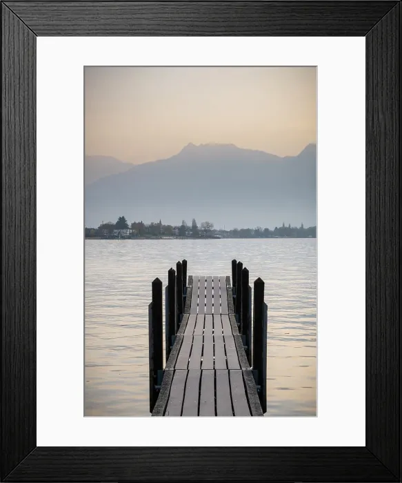 Framed Print : Jetty on Lake Geneva (Lac Leman), Vaud, Switzerland Framed Print : Jetty on Lake Geneva (Lac Leman), Vaud, Switzerland