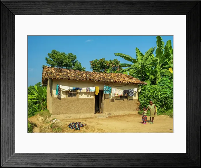 Framed Print : africa, Rwanda, Kivu Lake. A traditional house on the Congo Nile Trail Framed Print : africa, Rwanda, Kivu Lake. A traditional house on the Congo Nile Trail