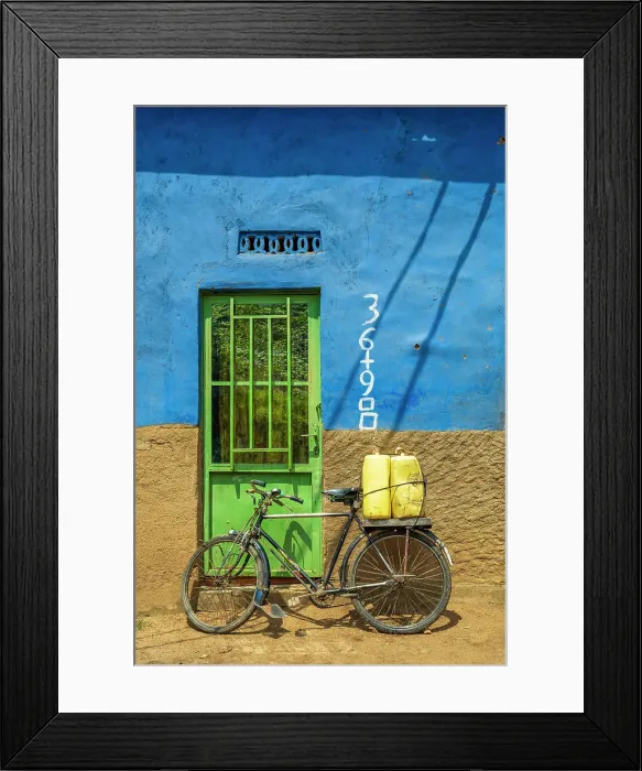 Framed Print : africa, Rwanda, Kivu Lake. A traditional house with a bicycle on the door on the Congo Nile Trail Framed Print : africa, Rwanda, Kivu Lake. A traditional house with a bicycle on the door on the Congo Nile Trail