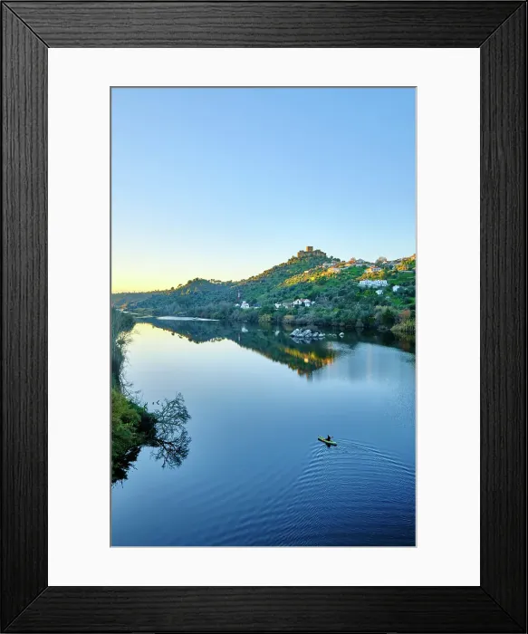 Framed Print : The 13th century castle of the fortified medieval village of Belver overlooking the Tagus river in winter. Beira Baixa, Portugal Framed Print : The 13th century castle of the fortified medieval village of Belver overlooking the Tagus river in winter. Beira Baixa, Portugal