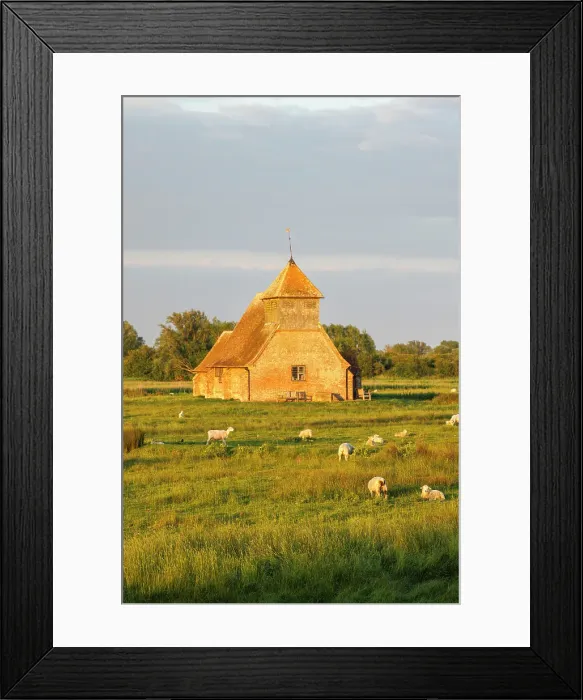 Framed Print : St. Thomas Becket Church, Fairfield, Romney Marsh, Kent, England, UK
