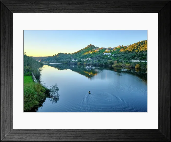 Framed Print : The 13th century castle of the fortified medieval village of Belver overlooking the Tagus river in winter. Beira Baixa, Portugal Framed Print : The 13th century castle of the fortified medieval village of Belver overlooking the Tagus river in winter. Beira Baixa, Portugal