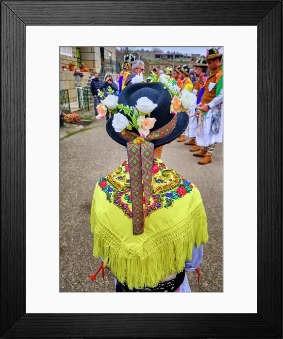 Framed Print : Traditional outfit of the Pauliteiros de Miranda. Constantim, Miranda do Douro, during the Winter Solstice Festivities. Tras-os-Montes, Portugal Framed Print : Traditional outfit of the Pauliteiros de Miranda. Constantim, Miranda do Douro, during the Winter Solstice Festivities. Tras-os-Montes, Portugal