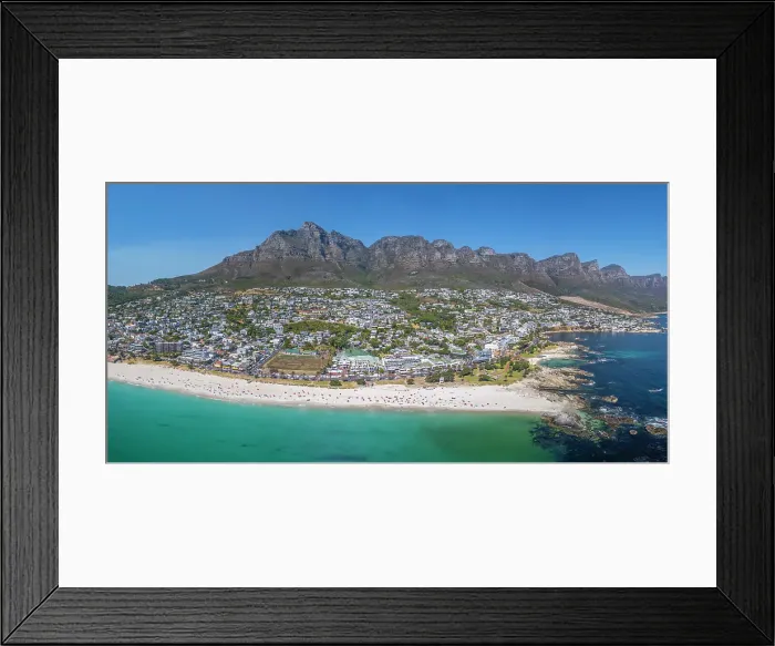Framed Print : Camps Bay & The Twelve Apostles, Cape Town, Western Cape, South Africa Framed Print : Camps Bay & The Twelve Apostles, Cape Town, Western Cape, South Africa